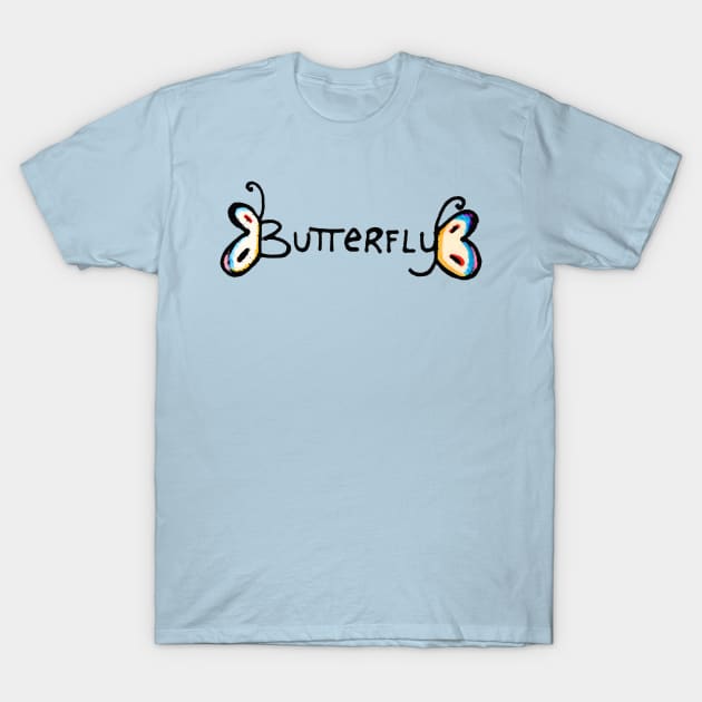 Butterfly Typography T-Shirt by Girona